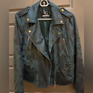 Lena Gabrielle Green Distressed Jacket